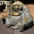 Hot Sale Life Size bronze brass orangutan gorilla statue